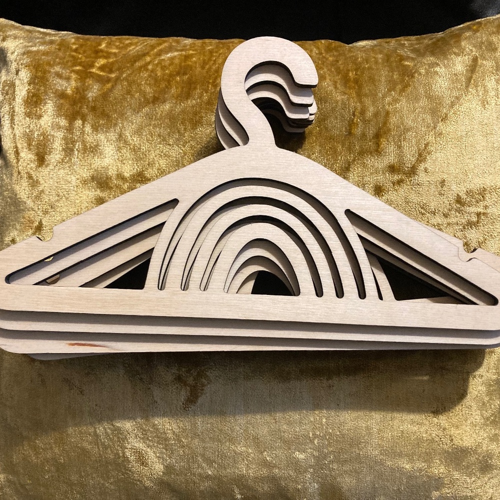 Children’s Wood Hangers- set of 10